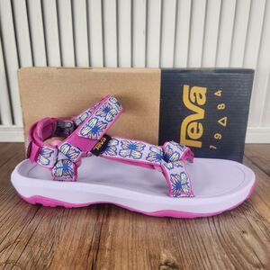 Teva Hurricane XLT 2 Youth Size 5 Kids Pink Purple Butterfly Adjustable Sandals